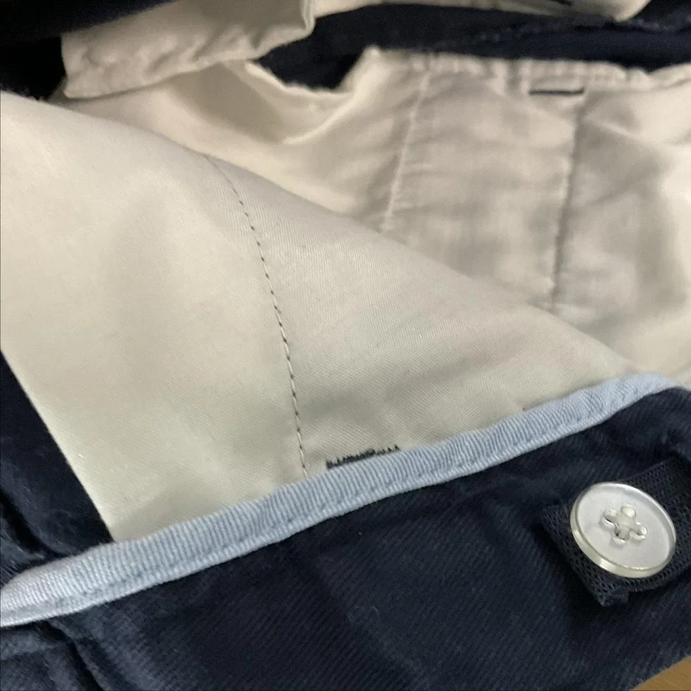 Nautica School Uniform Pants Boys 10 Blue Twill Adjustable‎ Waist Stretch Cotton